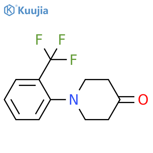 1-2-(Trifluoromethyl)phenylpiperidin-4-one structure