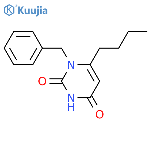 2,4(1H,3H)-Pyrimidinedione, 6-butyl-1-(phenylmethyl)- structure