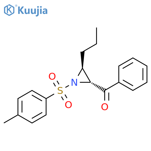 Methanone, [(2R,3S)-1-[(4-methylphenyl)sulfonyl]-3-propyl-2-aziridinyl]phenyl-, rel- structure