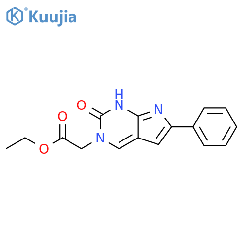 3H-Pyrrolo[2,3-d]pyrimidine-3-acetic acid, 1,2-dihydro-2-oxo-6-phenyl-,ethyl ester structure