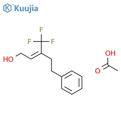 2-Penten-1-ol, 5-phenyl-3-(trifluoromethyl)-, acetate, (2E)- structure