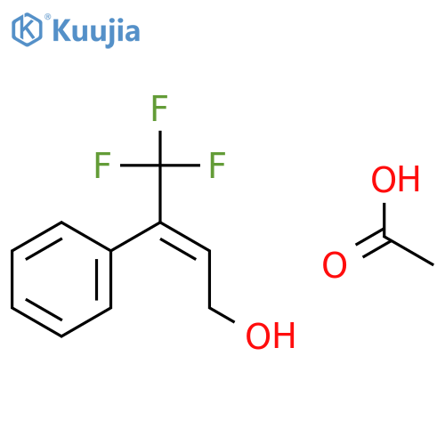 2-Buten-1-ol, 4,4,4-trifluoro-3-phenyl-, acetate, (2E)- structure
