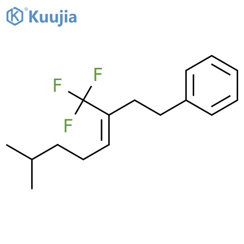 Benzene, [(3E)-7-methyl-3-(trifluoromethyl)-3-octenyl]- structure