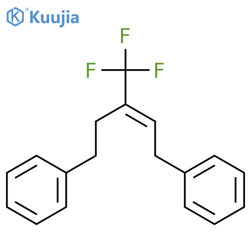 Benzene, 1,1'-[(2E)-3-(trifluoromethyl)-2-pentene-1,5-diyl]bis- structure