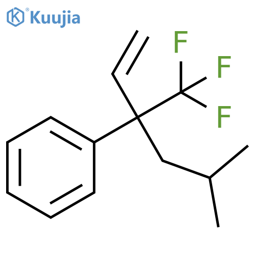Benzene, [1-ethenyl-3-methyl-1-(trifluoromethyl)butyl]- structure
