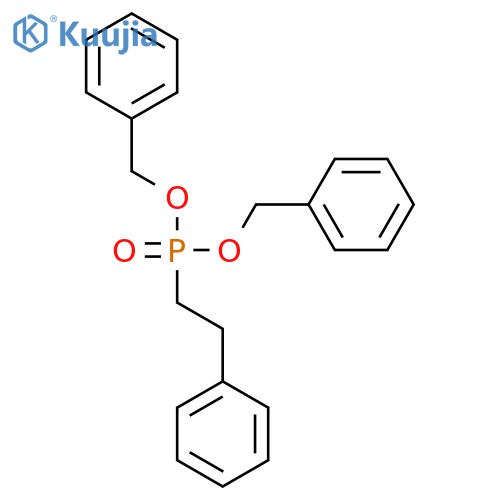 Phosphonic acid, (2-phenylethyl)-, bis(phenylmethyl) ester structure