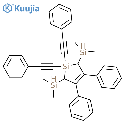 Silacyclopent-3-ene, 2,5-bis(dimethylsilyl)-3,4-diphenyl-1,1-bis(phenylethynyl)- structure