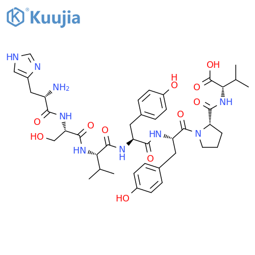 L-Valine, L-histidyl-L-seryl-L-valyl-L-tyrosyl-L-tyrosyl-L-prolyl- structure