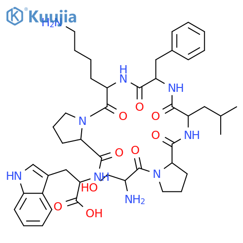 L-Tryptophan, L-seryl-L-prolyl-L-leucyl-L-phenylalanyl-L-lysyl-L-prolyl- structure