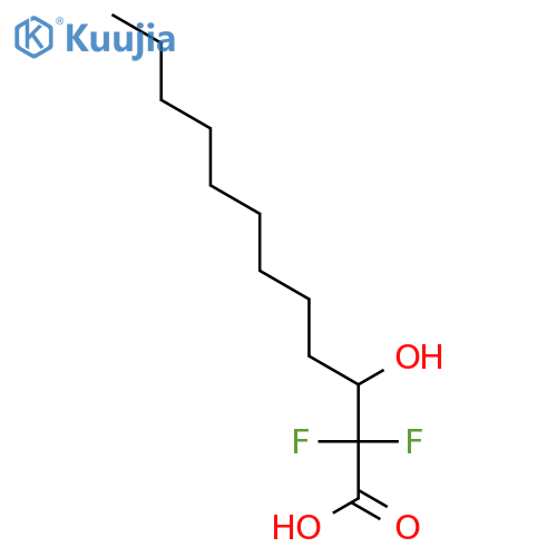 Dodecanoic acid, 2,2-difluoro-3-hydroxy- structure