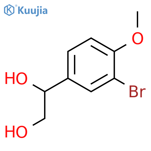 1-(3-bromo-4-methoxyphenyl)ethane-1,2-diol structure