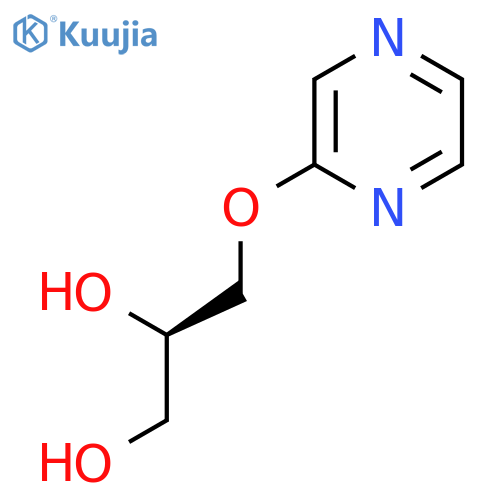 1,2-Propanediol, 3-(pyrazinyloxy)-, (2R)- structure