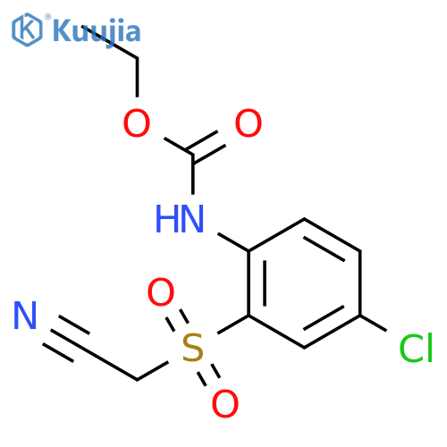 Carbamic acid, [4-chloro-2-[(cyanomethyl)sulfonyl]phenyl]-, ethyl ester structure