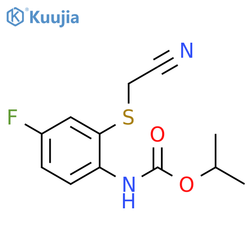 Carbamic acid, [2-[(cyanomethyl)thio]-4-fluorophenyl]-, 1-methylethyl ester (9CI) structure