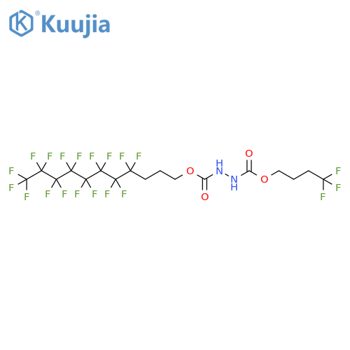 1,2-Hydrazinedicarboxylic acid, 1-(4,4,5,5,6,6,7,7,8,8,9,9,10,10,11,11,11-heptadecafluoroundecyl) 2-(4,4,4-trifluorobutyl) ester structure