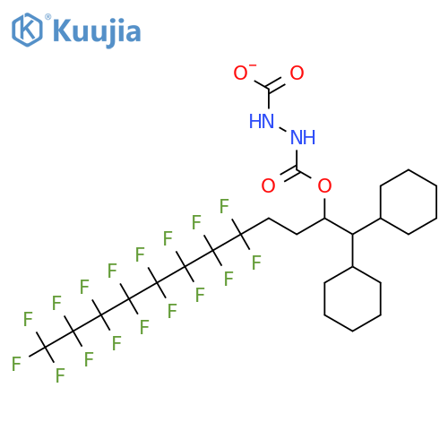 N-[(1,1-Dicyclohexyl-5,5,6,6,7,7,8,8,9,9,10,10,11,11,12,12,12-heptadecafluorododecan-2-yl)oxycarbonylamino]carbamate structure