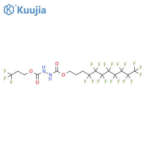 1,2-Hydrazinedicarboxylic acid, 1-(4,4,5,5,6,6,7,7,8,8,9,9,10,10,11,11,11-heptadecafluoroundecyl) 2-(3,3,3-trifluoropropyl) ester structure