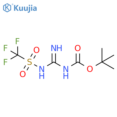 Carbamic acid, [imino[[(trifluoromethyl)sulfonyl]amino]methyl]-, 1,1-dimethylethyl ester (9CI) structure