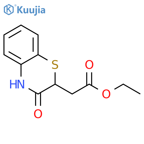 Ethyl 2-(3-Oxo-3,4-dihydro-2H-1,4-benzothiazin-2-yl)acetate structure