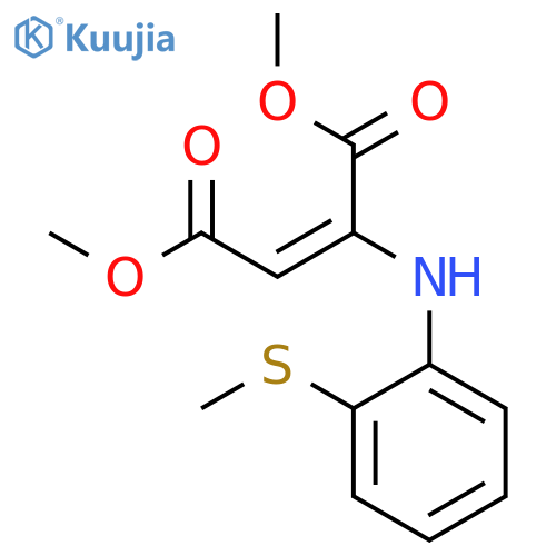 2-Butenedioic acid, 2-[[2-(methylthio)phenyl]amino]-, dimethyl ester structure