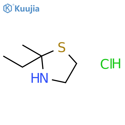 Thiazolidine, 2-ethyl-2-methyl-, hydrochloride structure