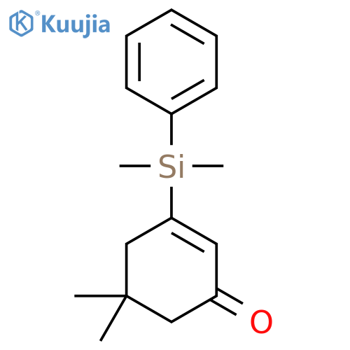 2-Cyclohexen-1-one, 3-(dimethylphenylsilyl)-5,5-dimethyl- structure