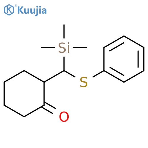 CYCLOHEXANONE, 2-[(PHENYLTHIO)(TRIMETHYLSILYL)METHYL]- structure