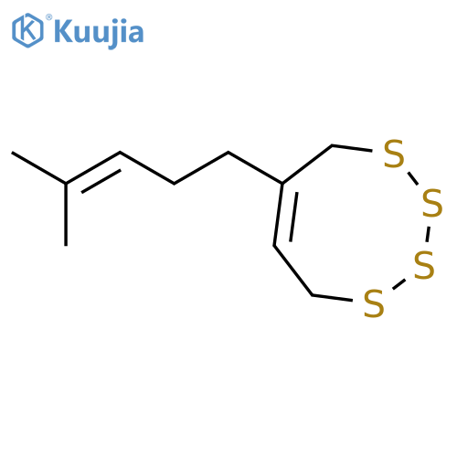 5,8-Dihydro-6-(4-methyl-3-pentenyl)-1,2,3,4-tetrathiocin structure