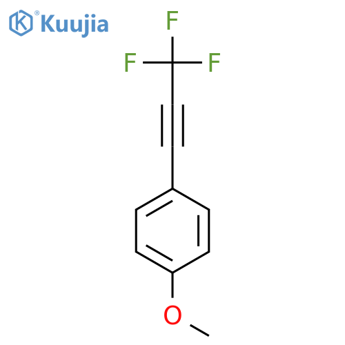 Benzene, 1-methoxy-4-(3,3,3-trifluoro-1-propynyl)- structure