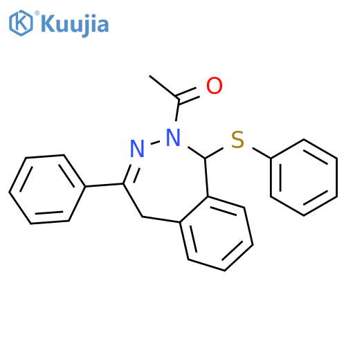 1H-2,3-BENZODIAZEPINE, 2-ACETYL-2,5-DIHYDRO-4-PHENYL-1-(PHENYLTHIO)- structure