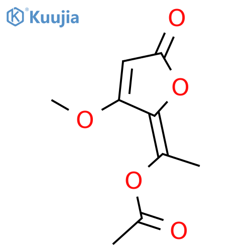 2(5H)-Furanone, 5-[1-(acetyloxy)ethylidene]-4-methoxy-, (E)- structure