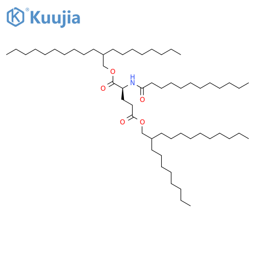 L-Glutamic acid,N-(1-oxododecyl)-, 1,5-bis(2-octyldodecyl) ester structure