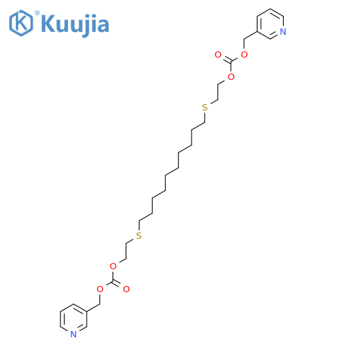 2,19-Dioxa-5,16-dithiaicosanedioic acid bis(3-pyridinylmethyl) ester structure