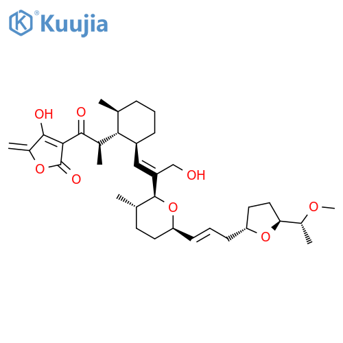 2(5H)-Furanone,4-hydroxy-3-[(2R)-2-[(1R,2R,6S)-2-[(1E)-3-hydroxy-2-[(2S,3S,6R)-tetrahydro-3-methyl-6-[(1E)-3-[(2S,5S)-tetrahydro-5-[(1R)-1-methoxyethyl]-2-furanyl]-1-propen-1-yl]-2H-pyran-2-yl]-1-propen-1-yl]-6-methylcyclohexyl]-1-oxopropyl]-5-methylene- structure