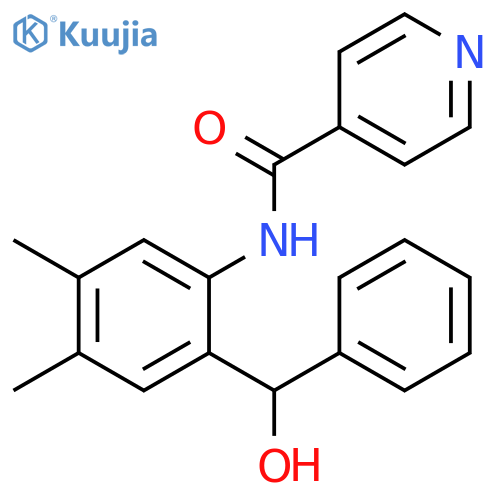 4-Pyridinecarboxamide, N-[2-(hydroxyphenylmethyl)-4,5-dimethylphenyl]- structure