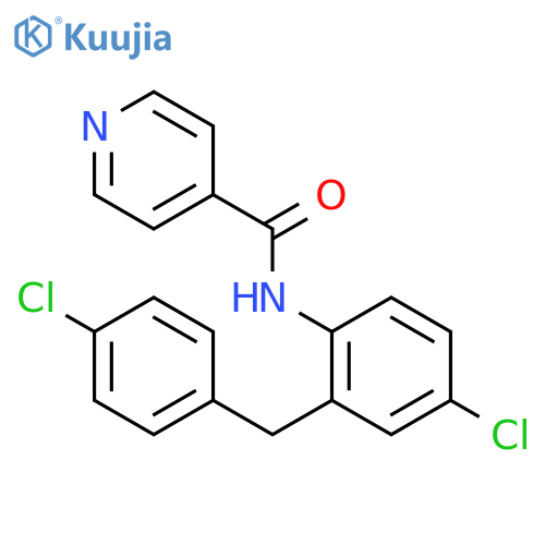 4-Pyridinecarboxamide, N-[4-chloro-2-[(4-chlorophenyl)methyl]phenyl]- structure