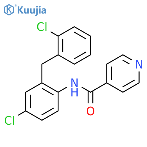 4-Pyridinecarboxamide, N-[4-chloro-2-[(2-chlorophenyl)methyl]phenyl]- structure