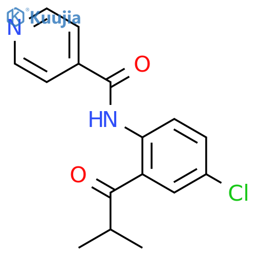 N-[4-Chloro-2-(2-methylpropanoyl)phenyl]pyridine-4-carboxamide structure
