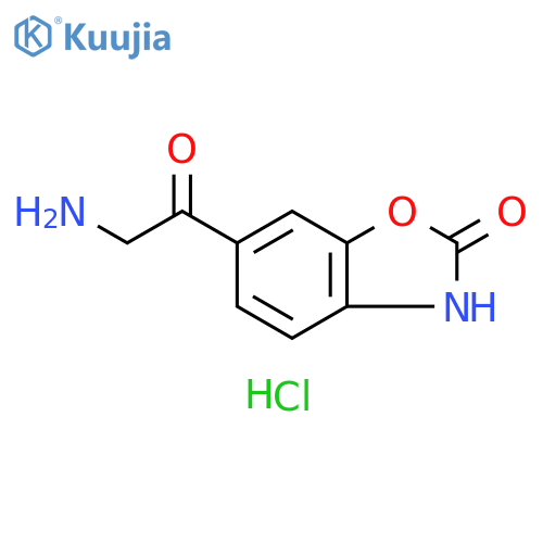 6-(2-aminoacetyl)-2,3-dihydro-1,3-benzoxazol-2-one hydrochloride structure