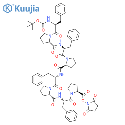 2,5-Pyrrolidinedione, 1-[[1-[N-[1-[N-[1-[N-[1-[N-[(1,1-dimethylethoxy)carbonyl]-L-phenylalanyl]-L-prolyl]-L-phenylalanyl]-L-prolyl]-L-phenylalanyl]-L-prolyl]-L-phenylalanyl]-L-prolyl]oxy]- (9CI) structure
