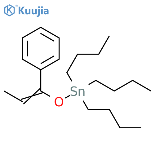 Stannane, tributyl[(1-phenyl-1-propenyl)oxy]- structure