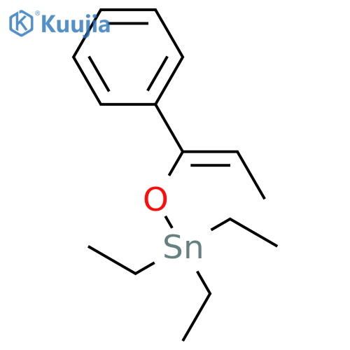 Stannane, triethyl[(1-phenyl-1-propenyl)oxy]- structure