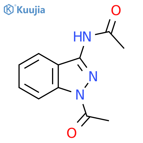 N-(1-acetyl-1H-indazol-3-yl)acetamide structure