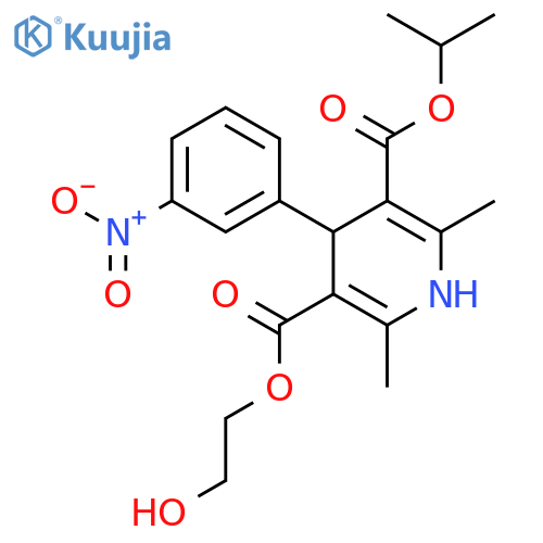 1,4-Dihydro-2,6-dimethyl-4-(3-nitrophenyl)pyridine-3,5-dicarboxylic acid 3-isopropyl 5-(2-hydroxyethyl) ester structure