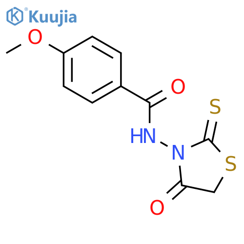 BENZAMIDE, 4-METHOXY-N-(4-OXO-2-THIOXO-3-THIAZOLIDINYL)- structure