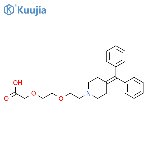 Acetic acid,2-[2-[2-[4-(diphenylmethylene)-1-piperidinyl]ethoxy]ethoxy]- structure