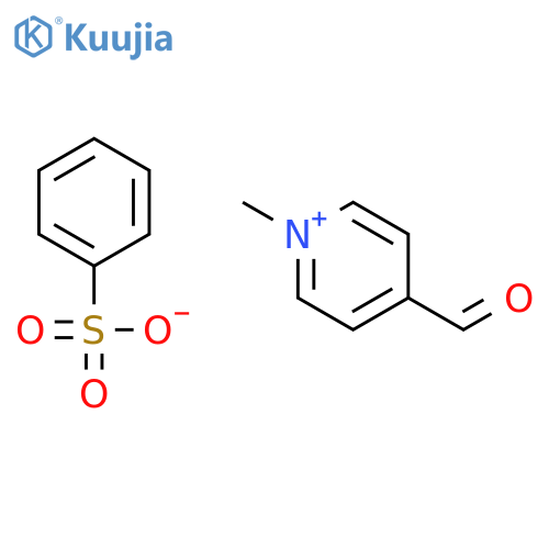 Benzenesulfonate;1-methylpyridin-1-ium-4-carbaldehyde structure