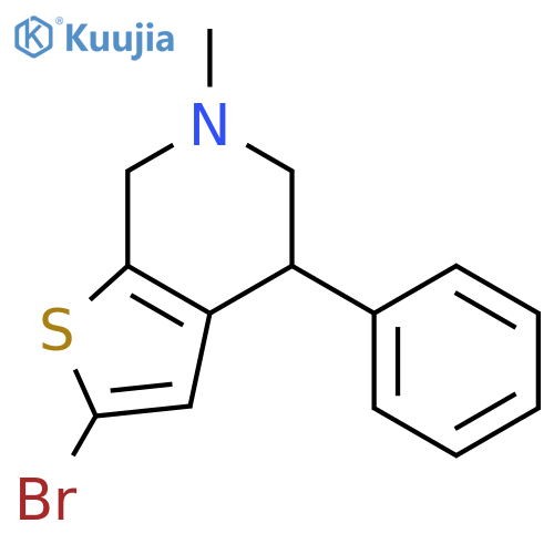 Thieno[2,3-c]pyridine, 2-bromo-4,5,6,7-tetrahydro-6-methyl-4-phenyl- structure
