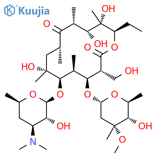 6-{[4-(dimethylamino)-3-hydroxy-6-methyltetrahydro-2H-pyran-2-yl]oxy}-14-ethyl-7,12,13-trihydroxy-4-[(5-hydroxy-4-methoxy-4,6-dimethyltetrahydro-2H-pyran-2-yl)oxy]-3-(hydroxymethyl)-5,7,9,11,13-pentamethyloxacyclotetradecane-2,10-dione (non-preferred name structure