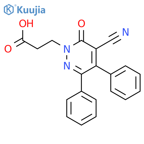 3-(5-cyano-6-oxo-3,4-diphenylpyridazin-1(6H)-yl)propanoic acid structure